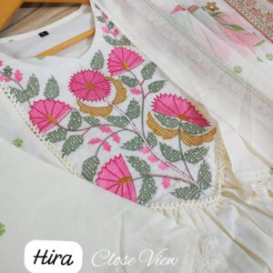 Off white embroidered kurti set