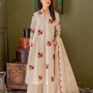 Off white hand painted kurti set