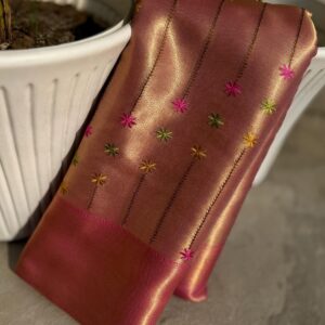 Premium Tissue silk saree with ready to wear blouse
